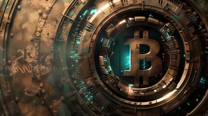 Bitcoin in Steampunk Style: A Visual Ode to Digital Transformation