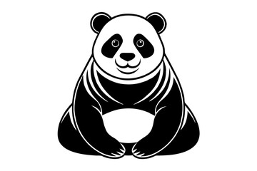 Panda sit Icon Illustrations & Vectors