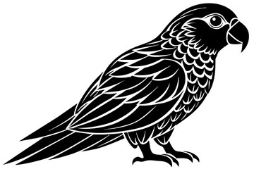 parrot silhouette vector style