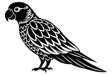 parrot silhouette vector style