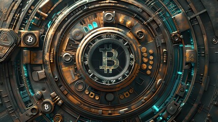 Intricately Designed Bitcoin: A Symbol of Technological Revolution