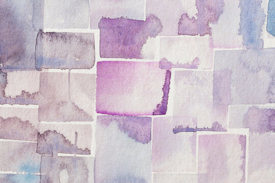 Delicate watercolor patterns purple and blue