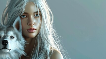 girl cartoon character with white hair.