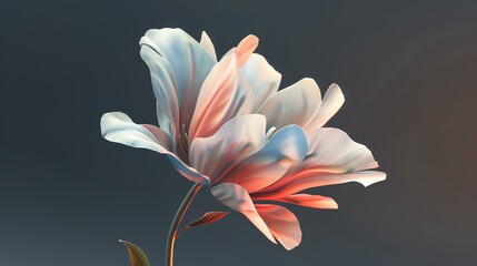 This is a beautiful 3D rendering of a flower.