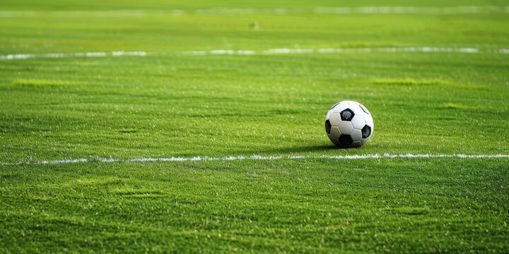 Soccer Ball on Lush Green Field