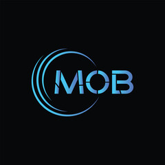 MOB Letter Initial Logo Design Template Vector Illustration