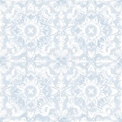 Elegant Blue and White Floral Pattern Design for Backgrounds and Textile