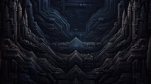Intricate Abstract Technology Circuit Board Background Design