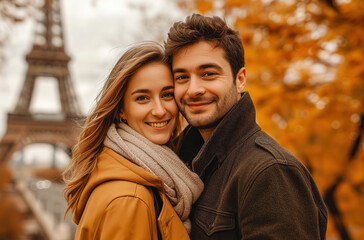 Fototapeta premium Couple in Paris