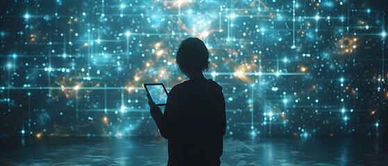 Tech Visionary Orchestrating Digital Universe. Concept Tech Innovation, Digital Transformation, Future Trends, Visionary Strategies