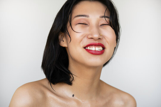 Woman Laughing Cute Beauty Portrait