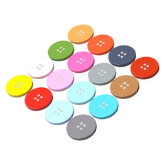 colorful multicolor buttons, garments accessories concept, design for shirt, T-shirt etc.