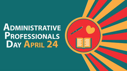 Administrative Professionals Day vector banner design. - obrazy, fototapety, plakaty