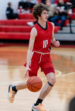 JV boys basketball game. 