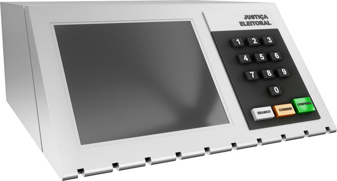 urna eletronica ilustracao 3d render de alta qualidade elei&ccedil;&otilde;es campanha politica