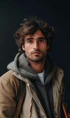 Fototapeta premium Casual man with a scarf 