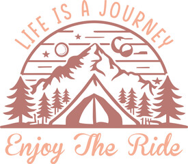 Camping Outdoor Mountain SVG Design