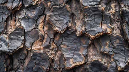 Weathered Pine Tree Bark Texture in Close-up