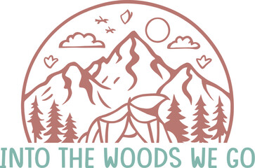 Camping Outdoor Mountain SVG Design