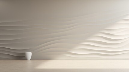 A meticulously crafted minimalist background wall in 3D, displayed in high-resolution to highlight its understated elegance and realistic texture