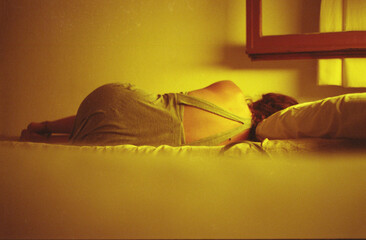 Restful Girl in Amber Room