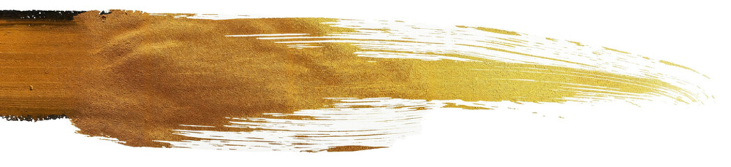 Gold tone smoky brushstroke texture going across a white background.