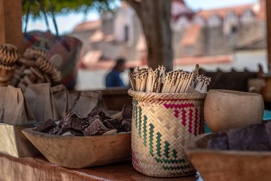 Mexican Market with chocolate stand
