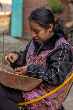 Mexican Woman working in the street