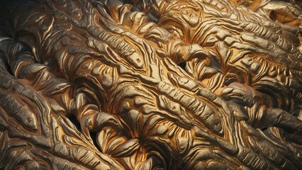 Close Up View of Wooden Sculpture