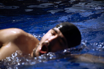 Blurred swimmer 