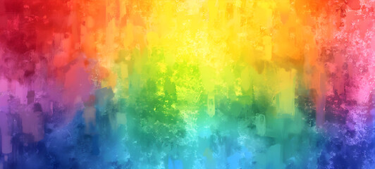 Vibrant abstract watercolor background with rainbow stripes, suitable for diverse creative projects and celebrations like LGBT pride.