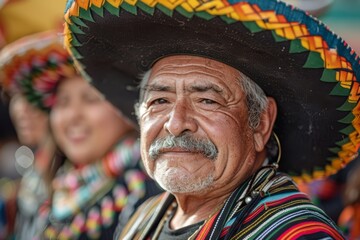 Fototapeta premium Mexican independence day. Mexican Independence Day celebrations, Mexican fiesta set. Cinco de mayo festival. Cinco de mayo history. Mexican men at independence day