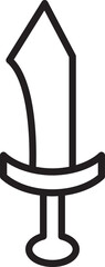 Knight Sword Line Icon