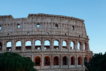 The Coliseum in Rome during the blue hour