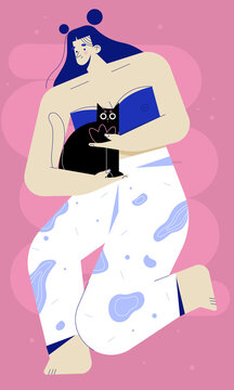 Girl wit cat