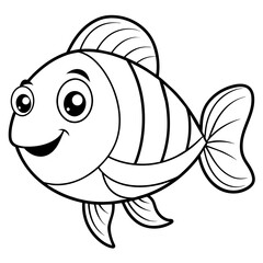 fish isolated on white vector illustration