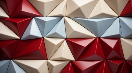 Futuristic white, gold, and red geometric 3d tech background design with bold style
