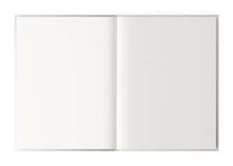 Open book png, blank design on transparent background