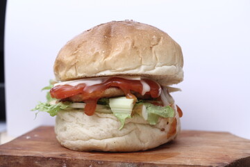 ready-to-eat hamburger food