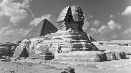 Pyramids of Giza and the Great Sphinx in Egypt Wallpaper