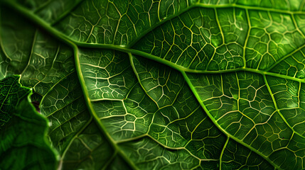 Macro Photography of a Lush Green Leaf - A Botanist's Guide - obrazy, fototapety, plakaty