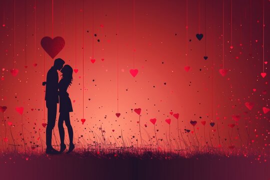 Valentine's Thematic Art: Romantic and Artistic Expressions of Love, Companionship, and Bonding in Modern Illustrative Styles