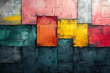 Abstract art background - restore ancient ways, nostalgia, golden touches. Oil on canvas. Modern...