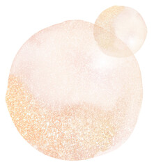 Aesthetic png glitter sticker, pink watercolor graphic