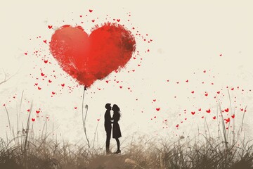Creative and Romantic Valentine Art: Exploring Themes of Love, Bonding, and Artistic Expression in Modern Illustrations
