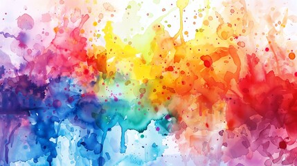 Abstract watercolor painting. Colorful brushstrokes. Bright and vibrant colors. Perfect for backgrounds, wallpapers, and art projects.
