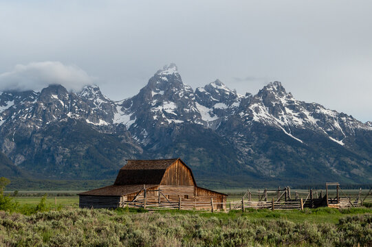 Pumphouse Barn At Mormon Row In Grand Teton National Park