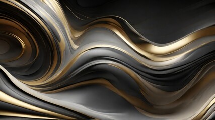 3D Abstract gradient gray cream gold