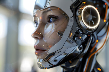 Cybernetic Charm: The Enchanting Face of a Female Robot