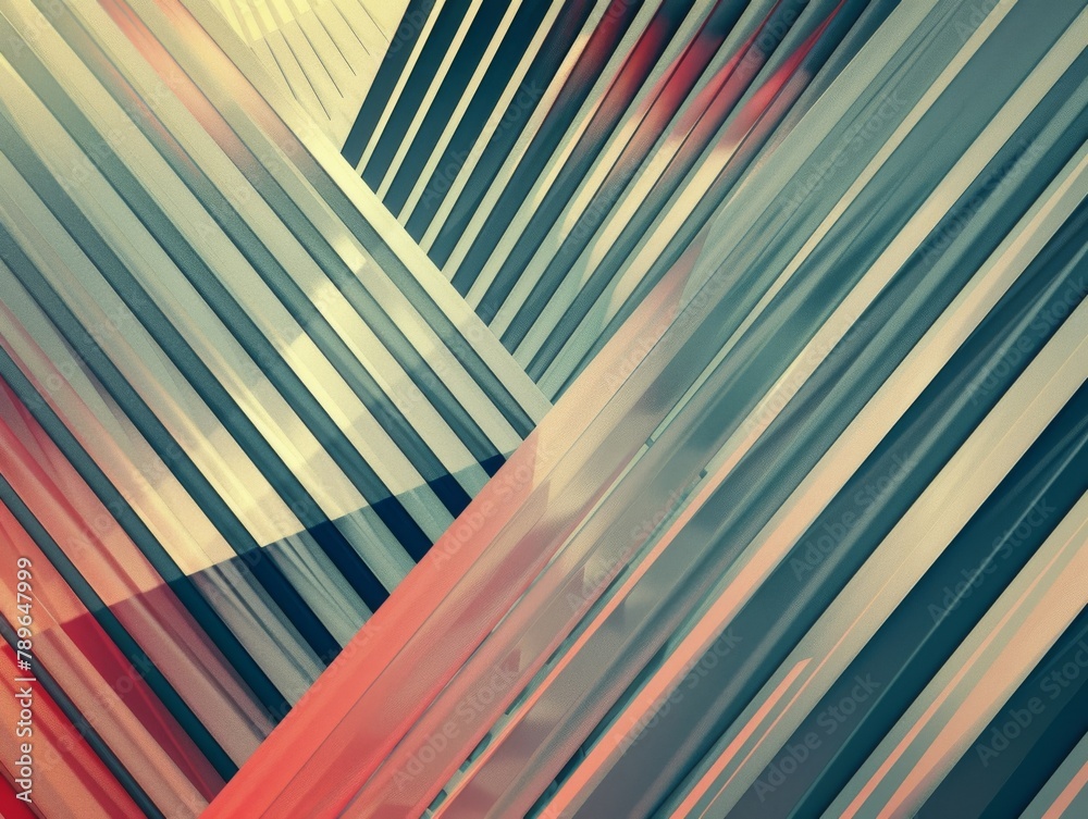 Poster precise geometric patterns arranged in angular slices for abstract art.